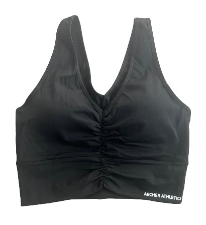 Archer Deep V Drawstring Sports Bra
