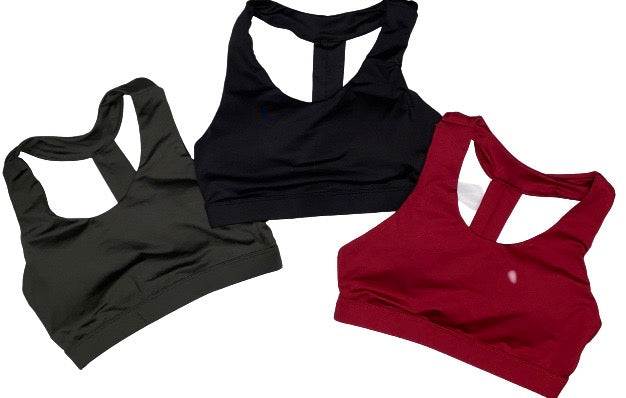Auburn Solid Low Cut Sports Bra