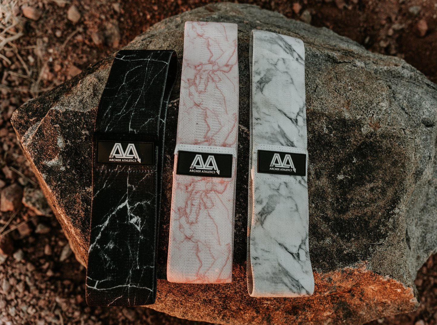 Marble Booty Bands: Set of 3 Resistant Bands