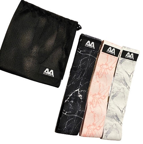 Marble Booty Bands: Set of 3 Resistant Bands
